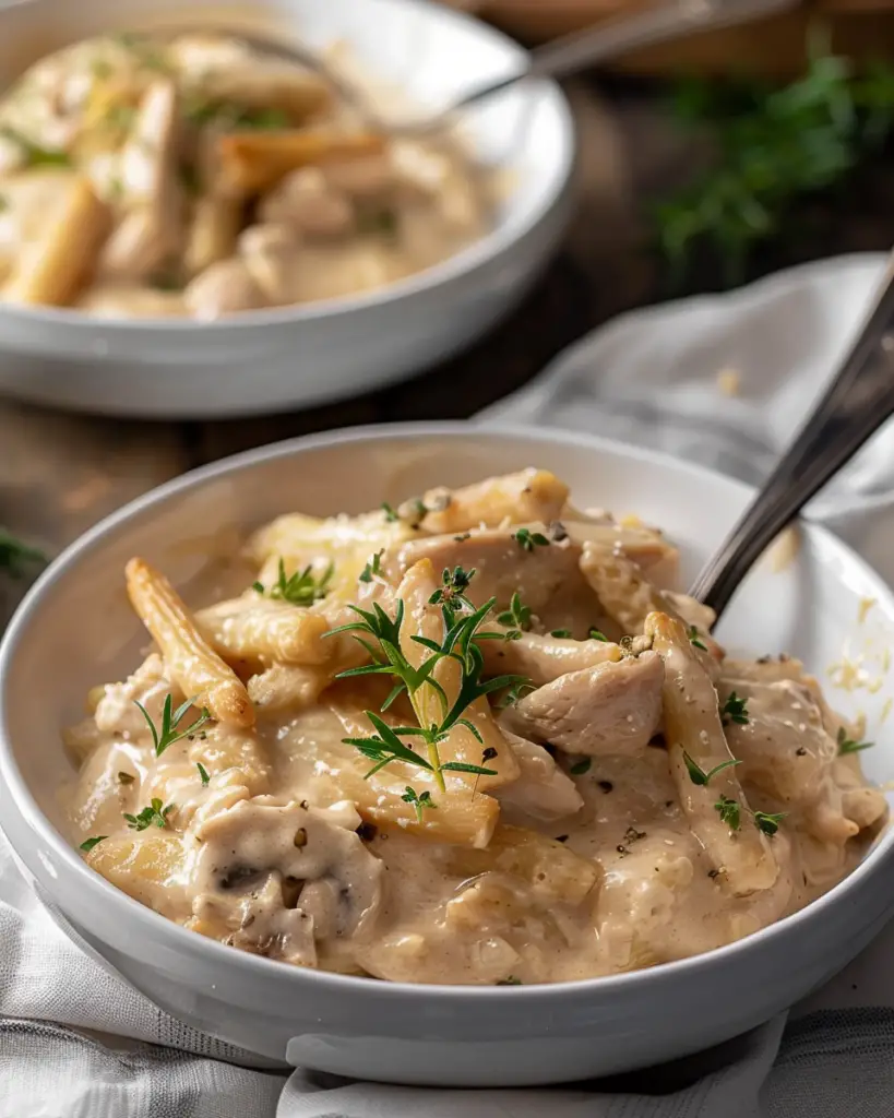 Pâtes Crème Poulet Champignons Depuis recettemoderne.com