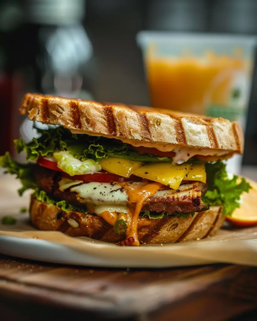 Panini Burger au Cheddar depuis recettemoderne.com