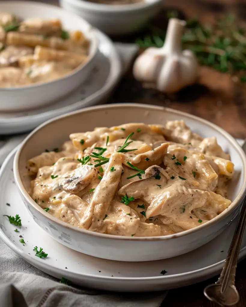 Pâtes Crème Poulet Champignons Depuis recettemoderne.com