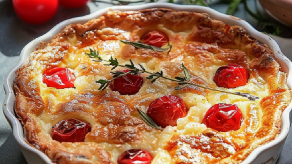 Clafoutis Tomates Cerises et Emmental Depuis recetttemoderne