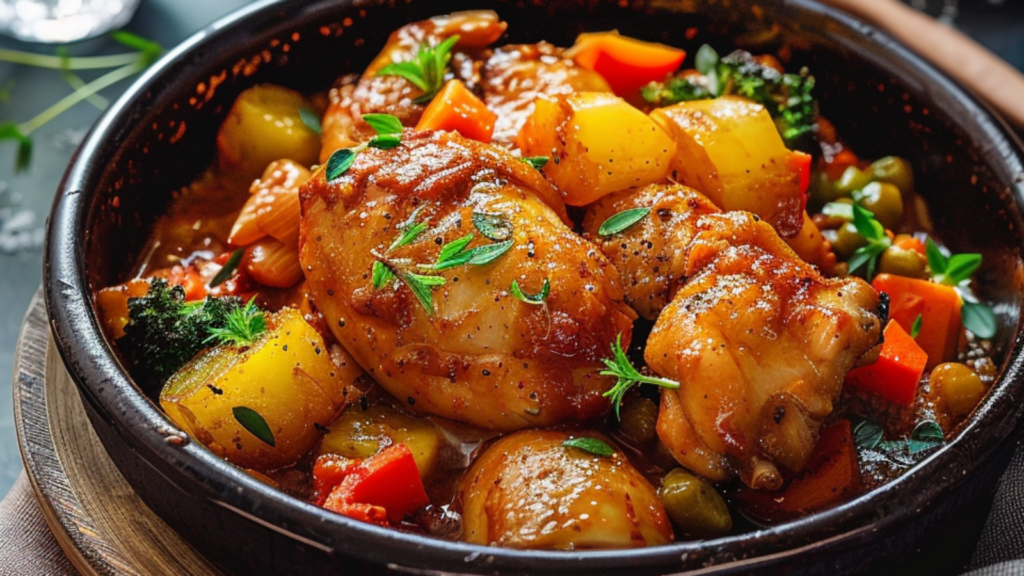 Mijoté de Poulet aux Légumes depuis recettemoderne.com