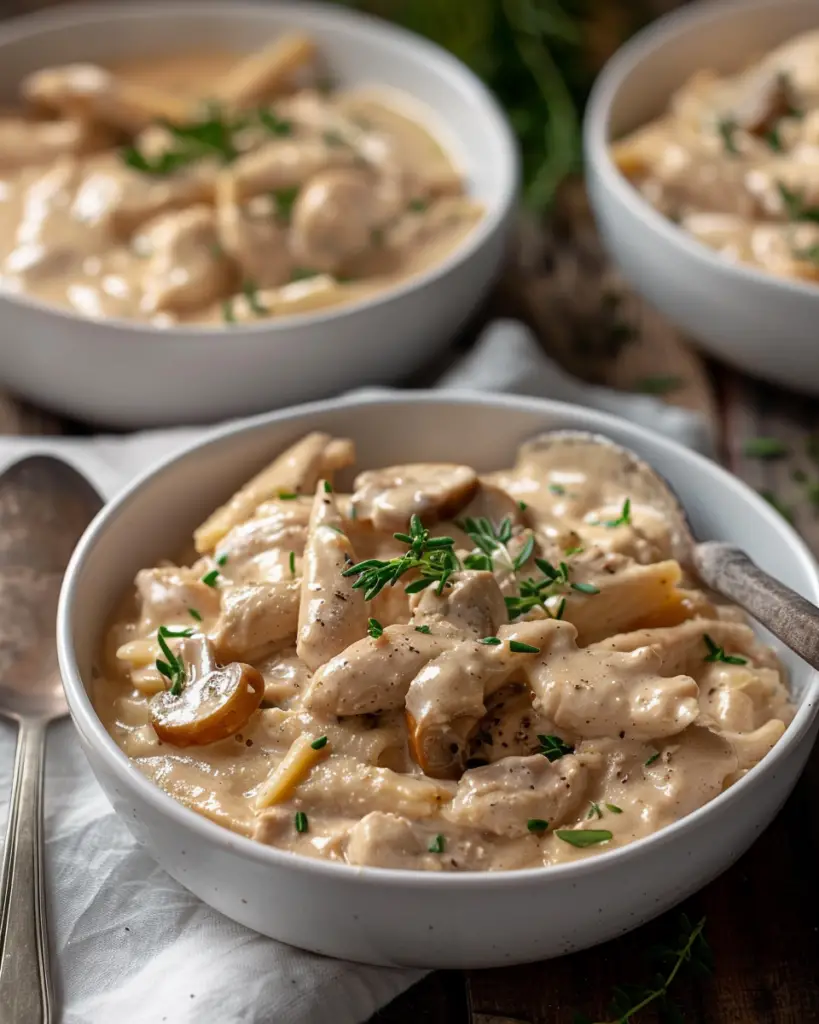 Pâtes Crème Poulet Champignons Depuis recettemoderne.com