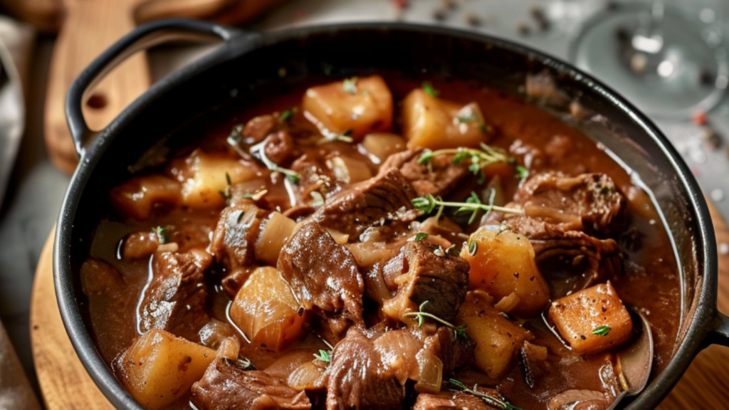 Bœuf Bourguignon Depuis recettemoderne.com