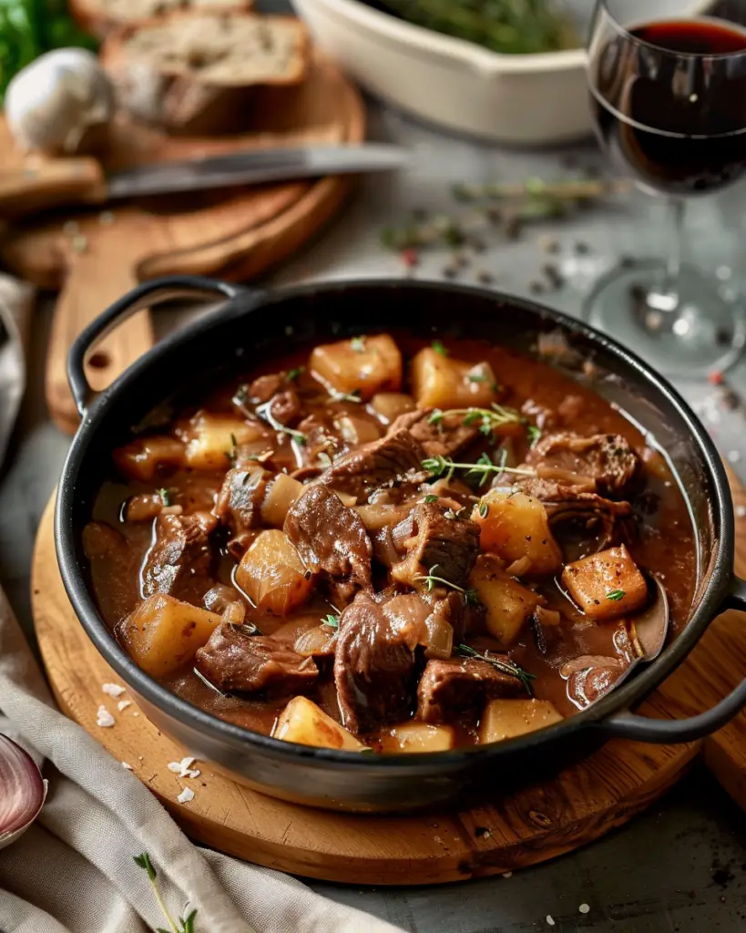 Bœuf Bourguignon Depuis recettemoderne.com