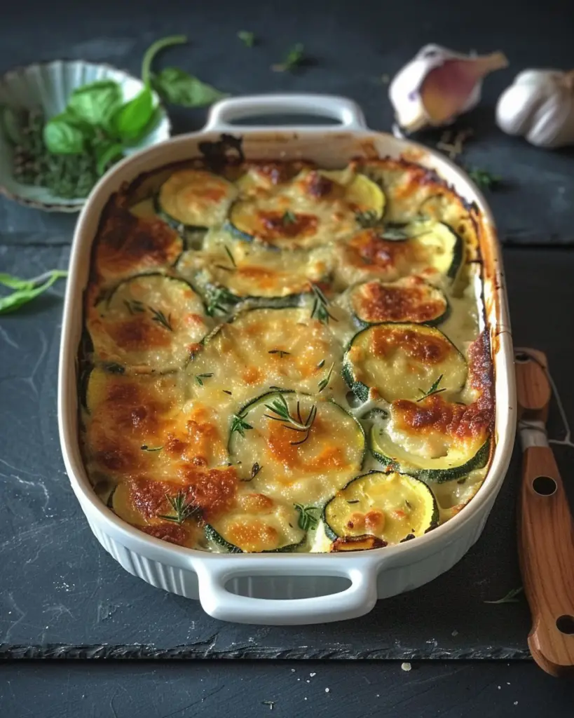 Gratin de courgettes au chèvre Depuis recettemoderne.com