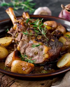 Gigot d'agneau à l'ail et au romarin Depuis recettemoderne.com