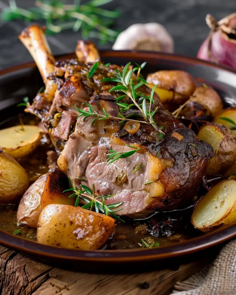 Gigot d'agneau à l'ail et au romarin Depuis recettemoderne.com