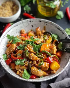 Wok de poulet aux poivrons Depuis recettemoderne.com