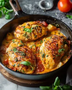 Blancs de Poulet à la Crème de Tomate Depuis recettemoderne.com