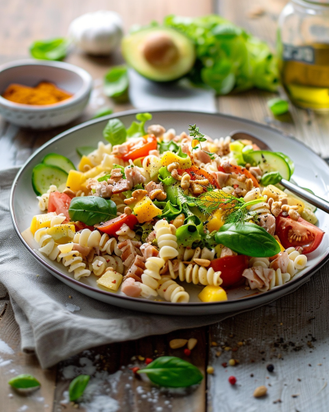Salade de Pâtes au Thon Depuis recettemoderne.com