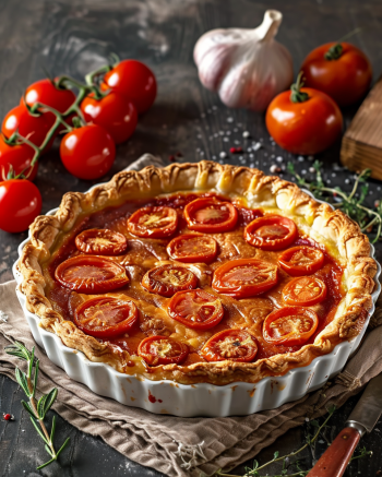 Tarte tomate moutarde Depuis recettemoderne.com