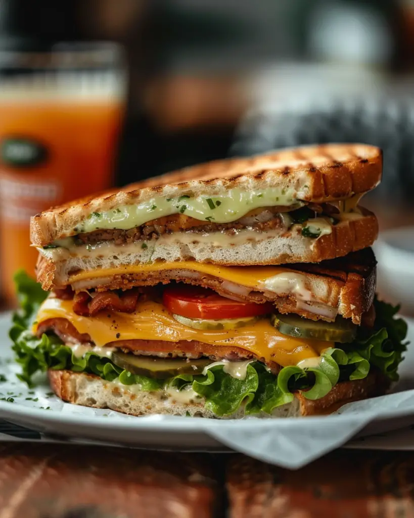 Panini Burger au Cheddar depuis recettemoderne.com