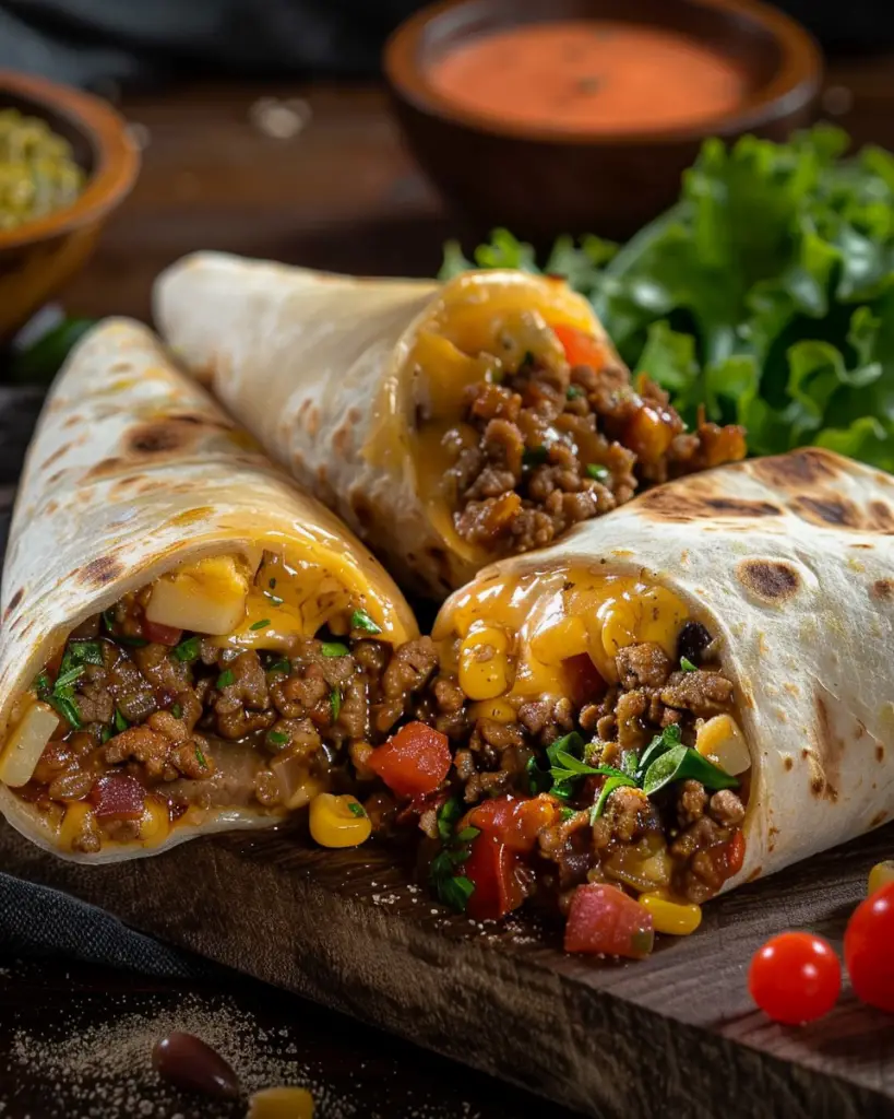 Burritos au bœuf et fromage depuis recettemoderne.com