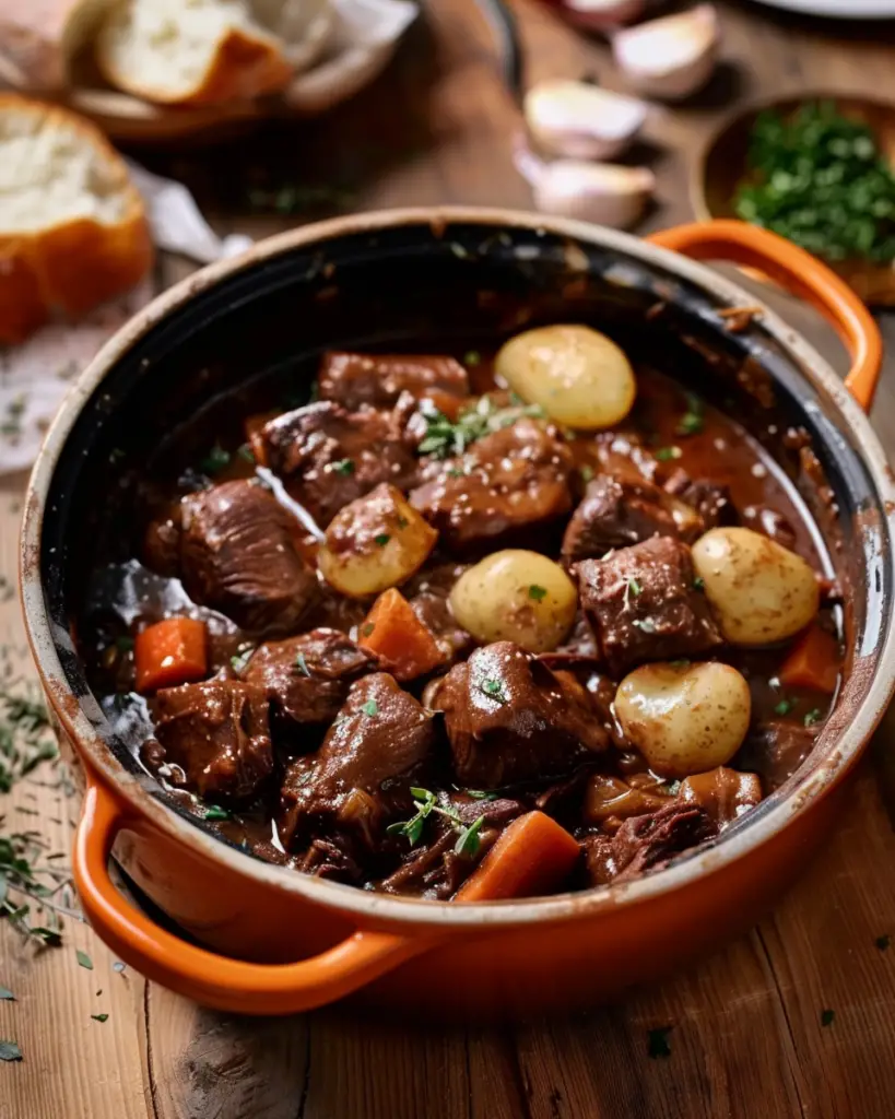 Bœuf Bourguignon Depuis recettemoderne.com