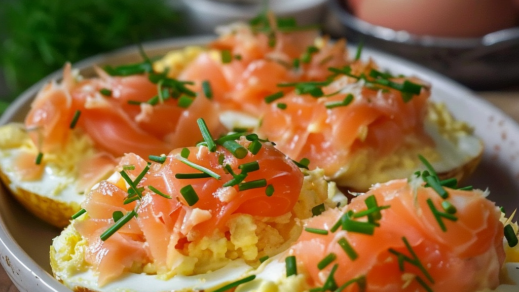 Œufs Farcis au Saumon Fumé Depuis recettemoderne.com