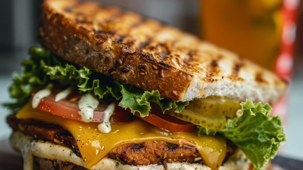 Panini Burger au Cheddar depuis recettemoderne.com