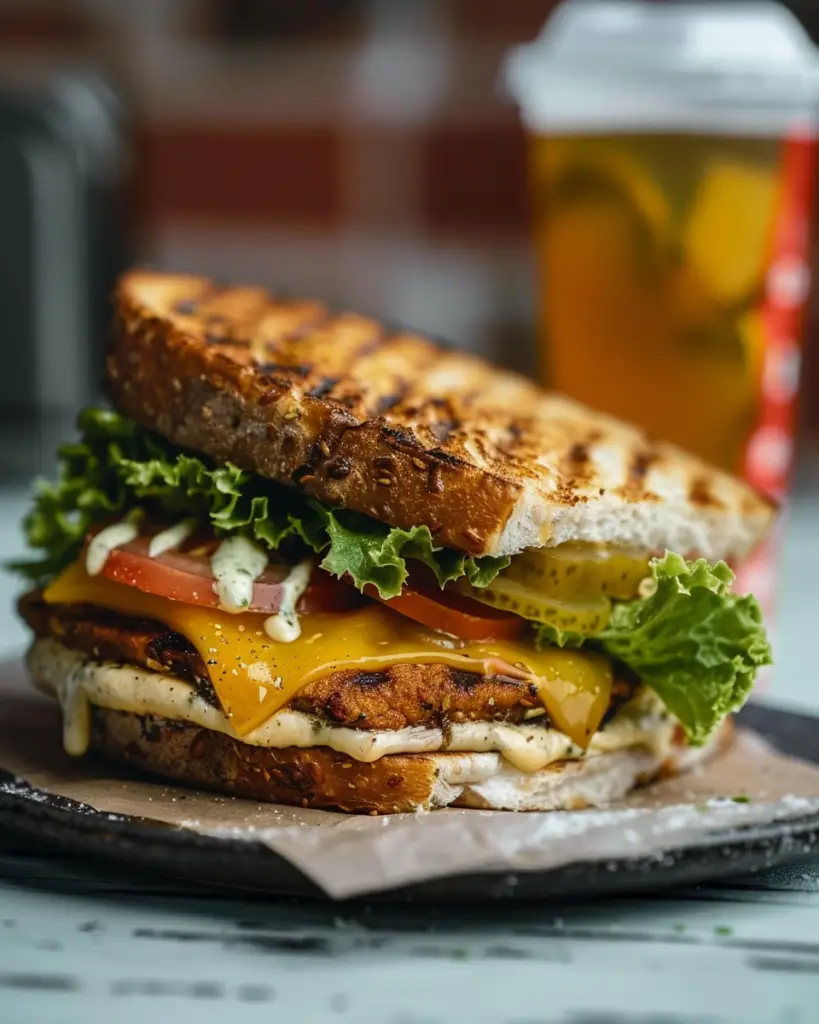 Panini Burger au Cheddar depuis recettemoderne.com
