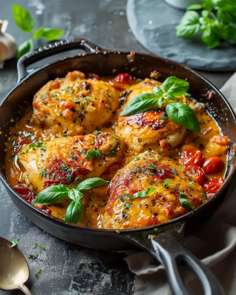 Blancs de Poulet à la Crème de Tomate Depuis recettemoderne.com