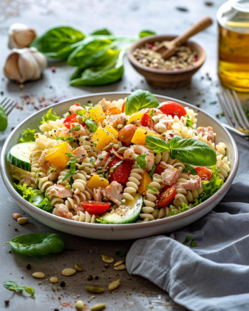 Salade de Pâtes au Thon Depuis recettemoderne.com