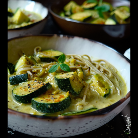 Courgettes au Lait de Coco et Curry : Recette Végétarienne Épicée