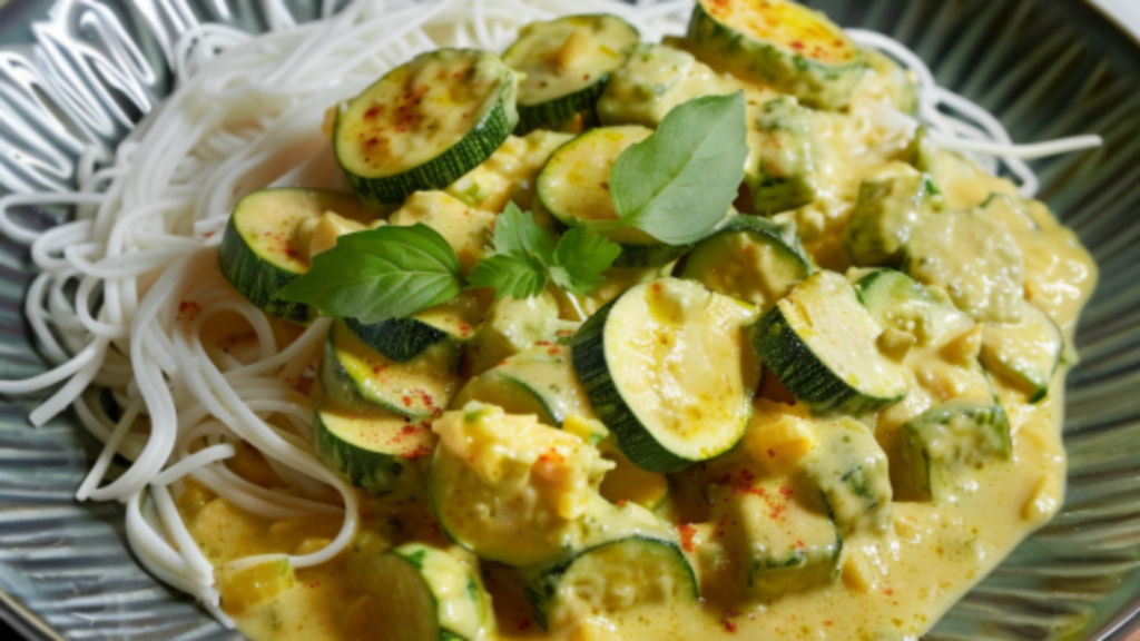 Courgettes au Lait de Coco et Curry : Recette Végétarienne Épicée