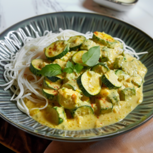 Courgettes au Lait de Coco et Curry : Recette Végétarienne Épicée