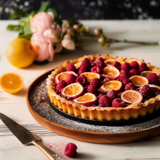 Tarte aux Pêches et Framboises : Recette Estivale Délicieuse