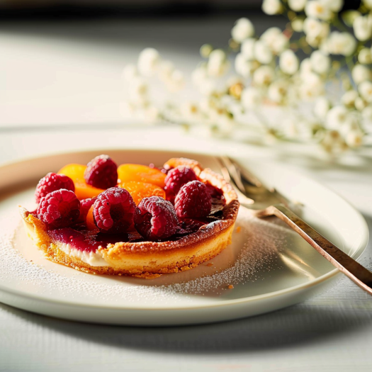 Tarte aux Pêches et Framboises : Recette Estivale Délicieuse