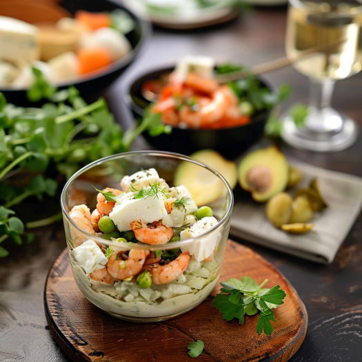 Verrines Avocats Crevettes Frais : Recette Rafraîchissante