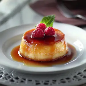 Flan Caramel Framboise