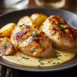 Blancs de poulet à la crème et moutarde depuis recettemoderne