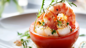 Tomates farcies aux fruits de mer depuis recettemoderne