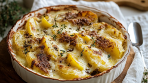 Gratin de pommes de terre au fromage et aux fines herbes depuis recettemoderne