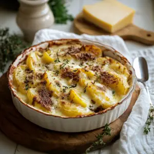 Gratin de pommes de terre au fromage et aux fines herbes depuis recettemoderne