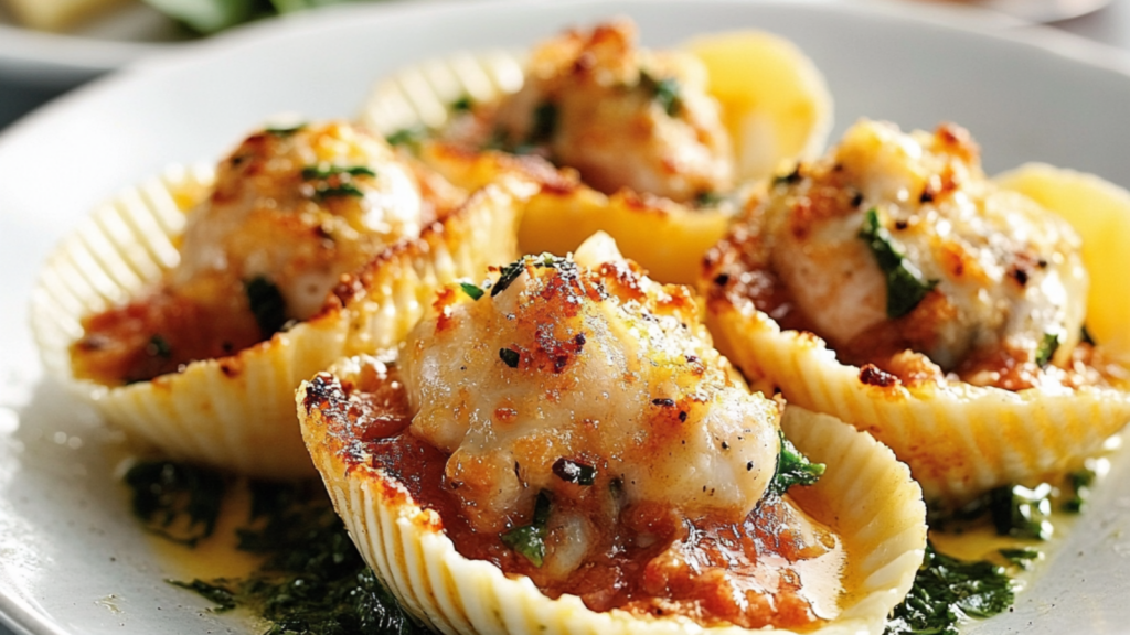 Coquilles farcies épinards fromage depuis recettemoderne