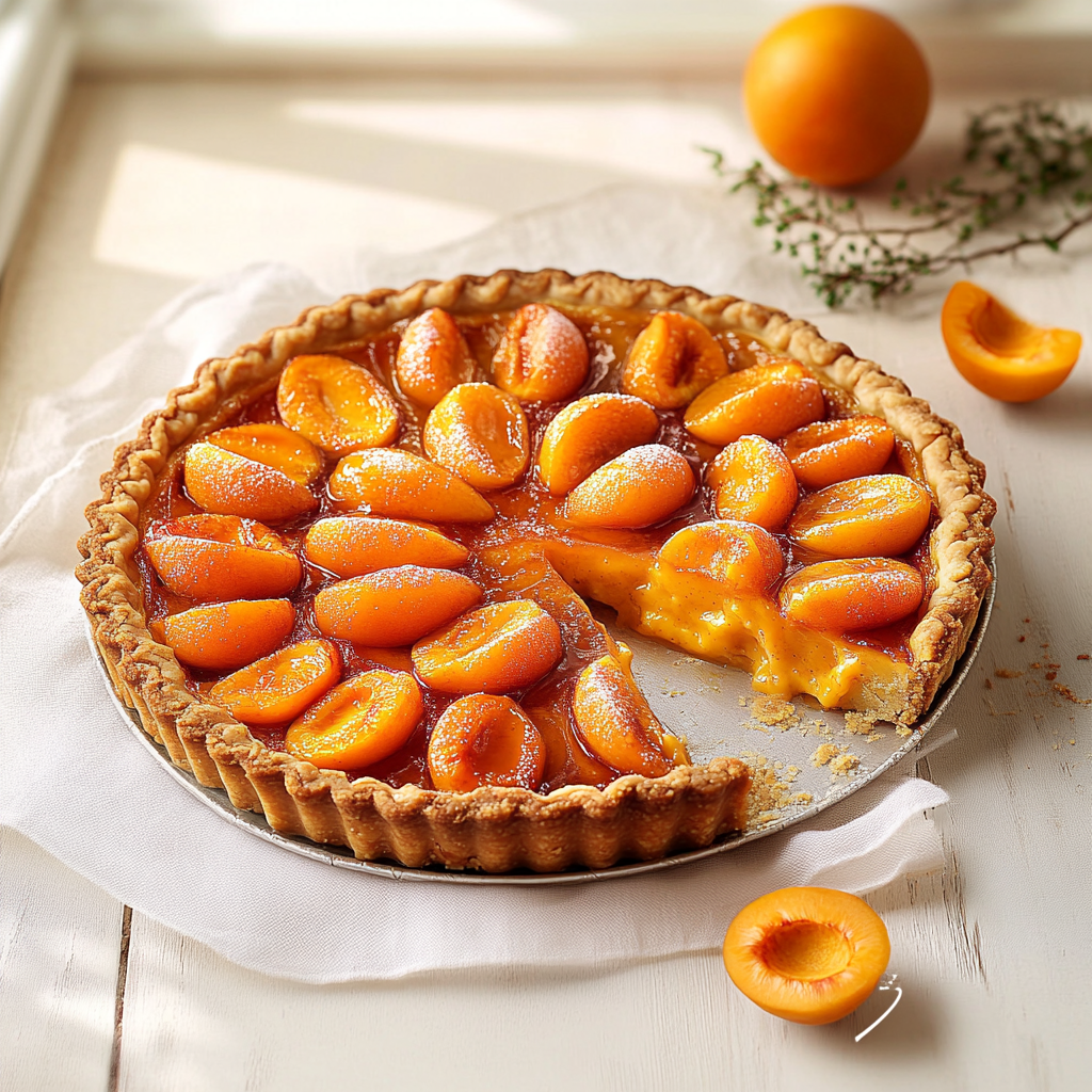 Tarte aux abricots crème d'amande depuis recettemoderne