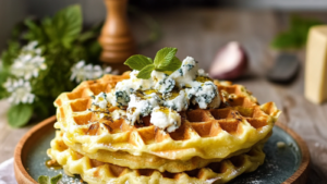 Gaufres Salées Épinards et Chèvre