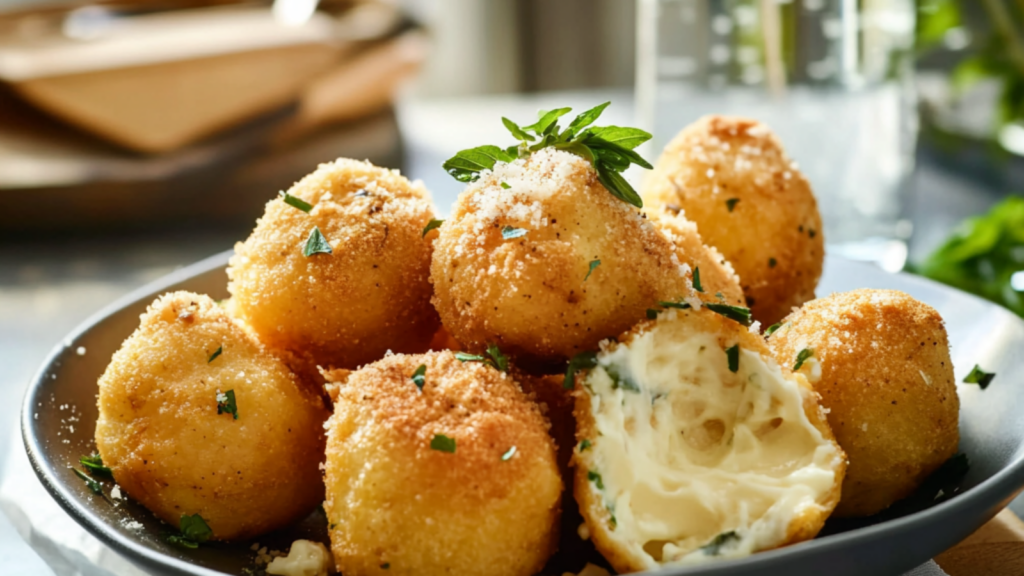 Boulettes pomme de terre épinard et crème parmesan depuis recettemoderne