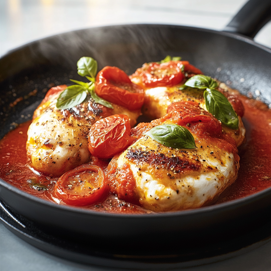 Poulet Mozzarella à la Sauce Tomate depuis recettemoderne