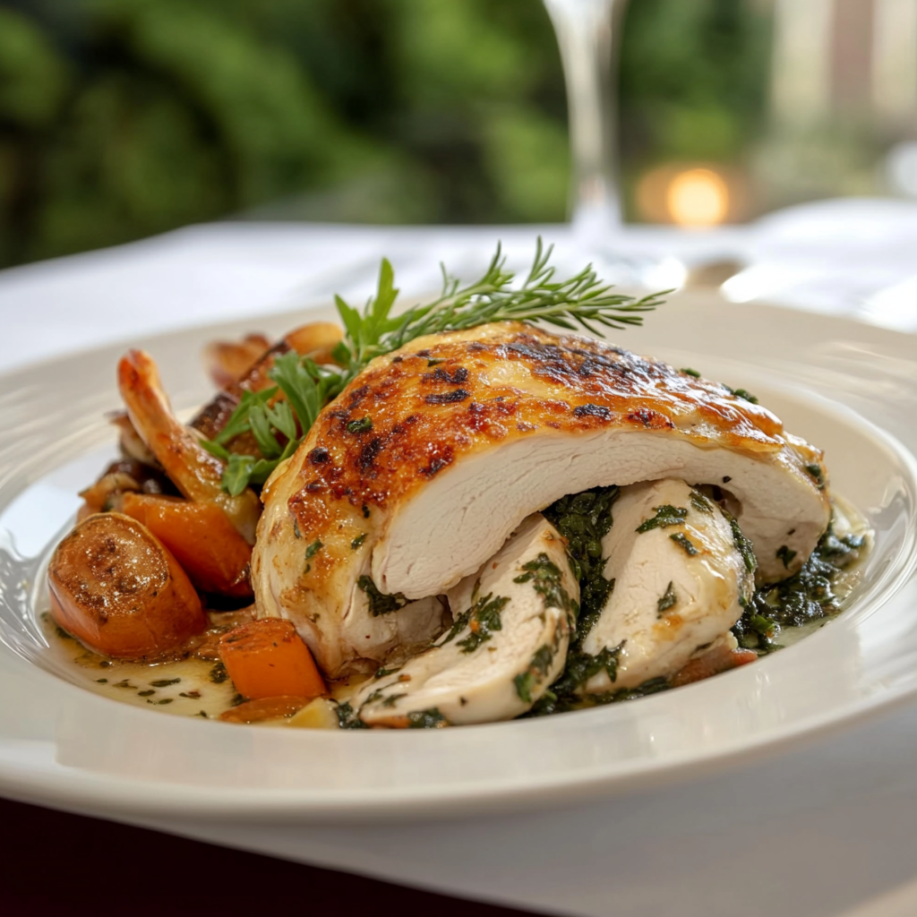 Poitrine de poulet farcie aux épinards depuis recettemoderne