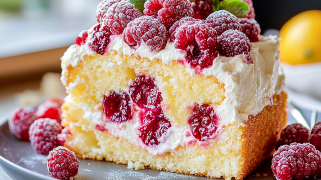 Cake Mascarpone Framboises Citron