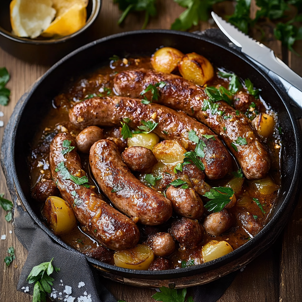 SAUCISSE DE TOULOUSE POÊLÉE depuis recettemoderne