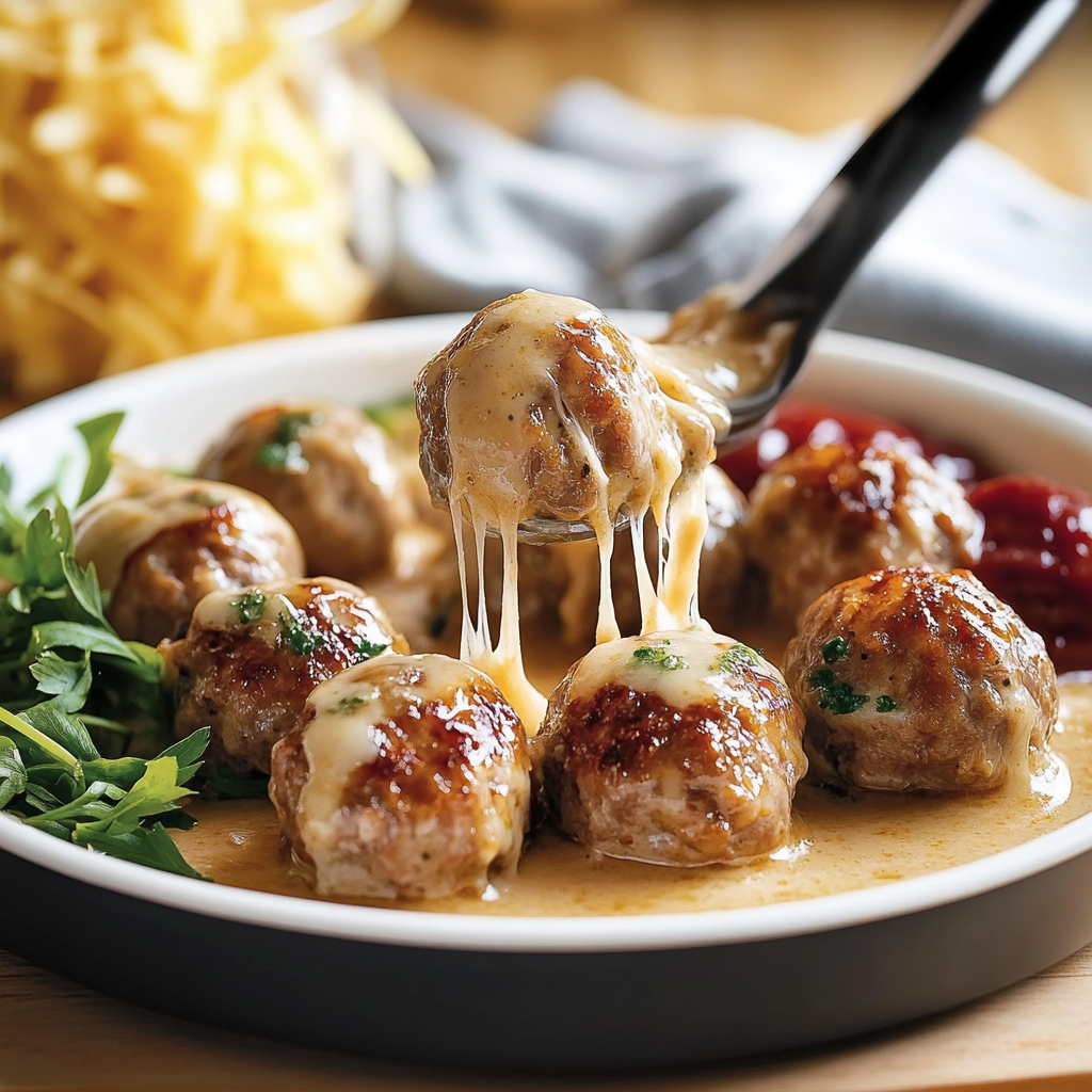 Boulettes de saucisses à la crème de parmesan