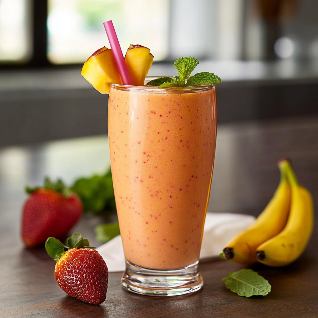 Smoothie Protéiné Fraise-Mangue