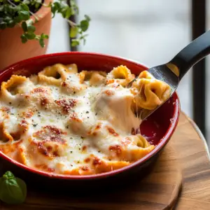 Gratin de Tortellini au Parmesan et Mozzarella