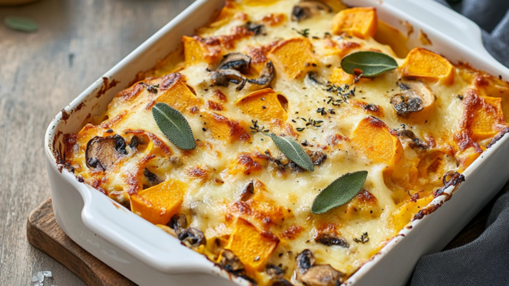 Lasagnes Végétariennes Butternut-Champignons