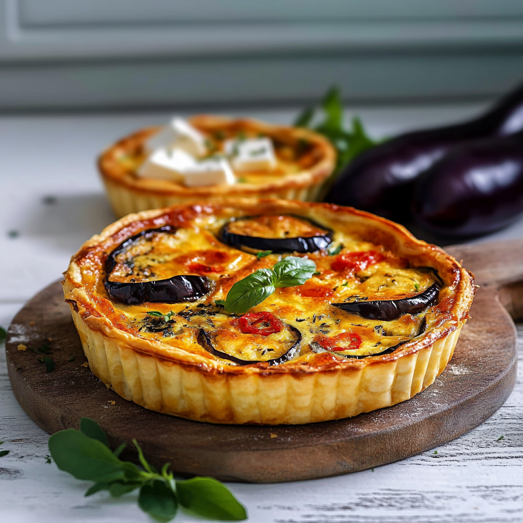 Quiches Méditerranéennes : Poivron, Aubergine et Chèvre