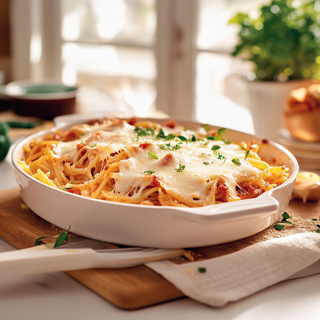 Gratin de spaghetti facile depuis recettemoderne