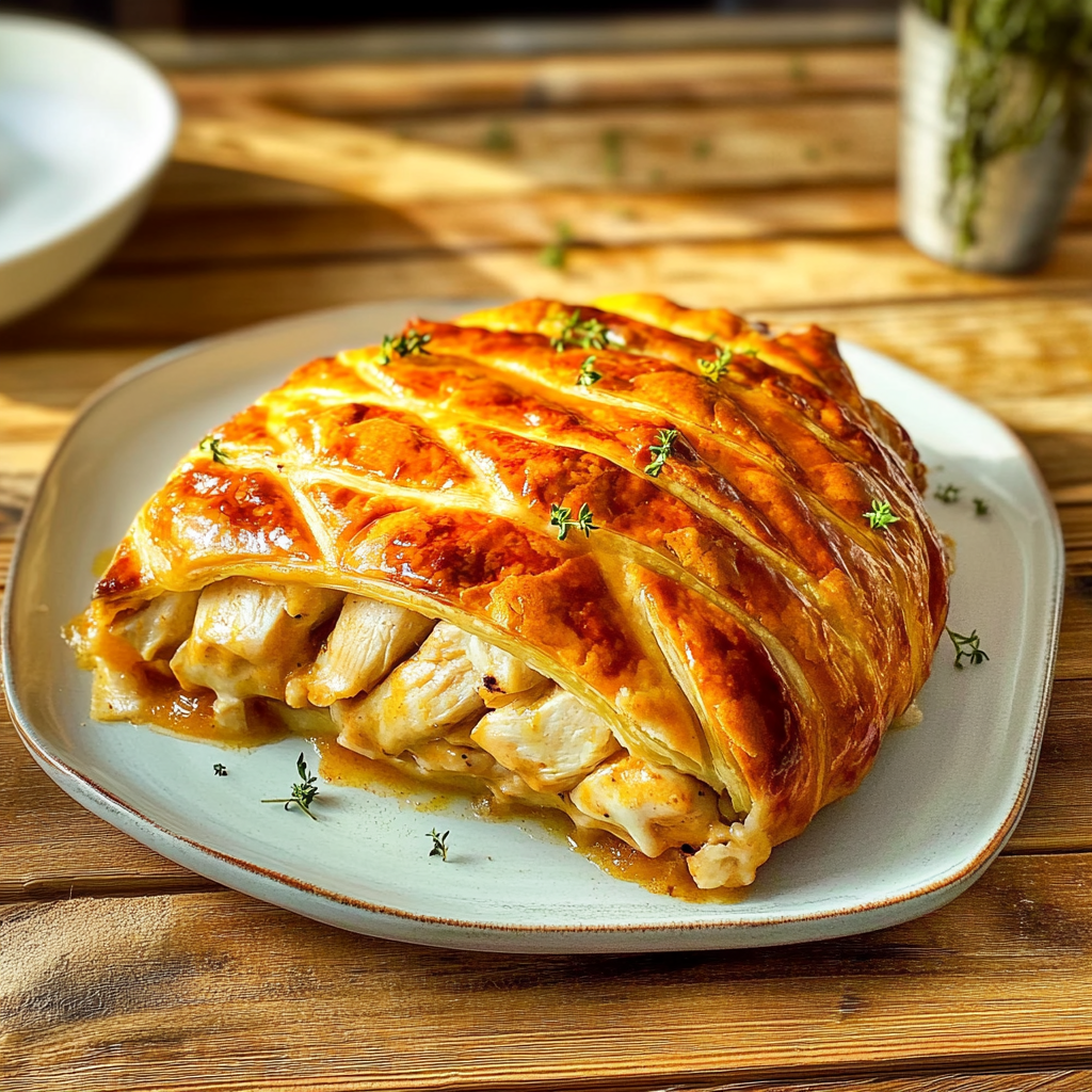 Tourte Tressée au Poulet : Un Plat Réconfortant