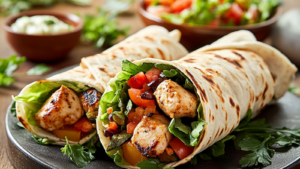 Kebab de poulet aux crudités depuis recettemoderne